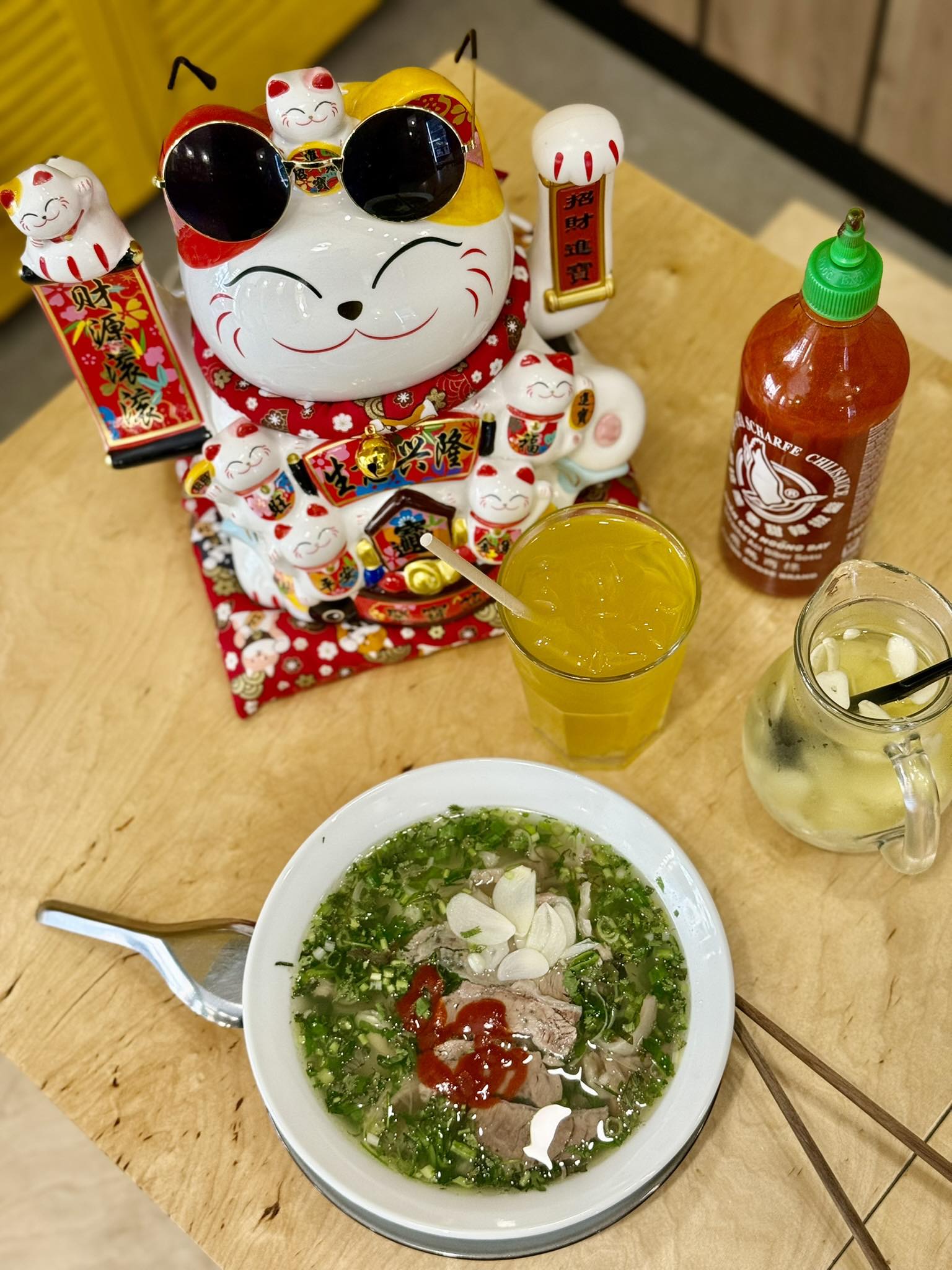 Pho z grzybami